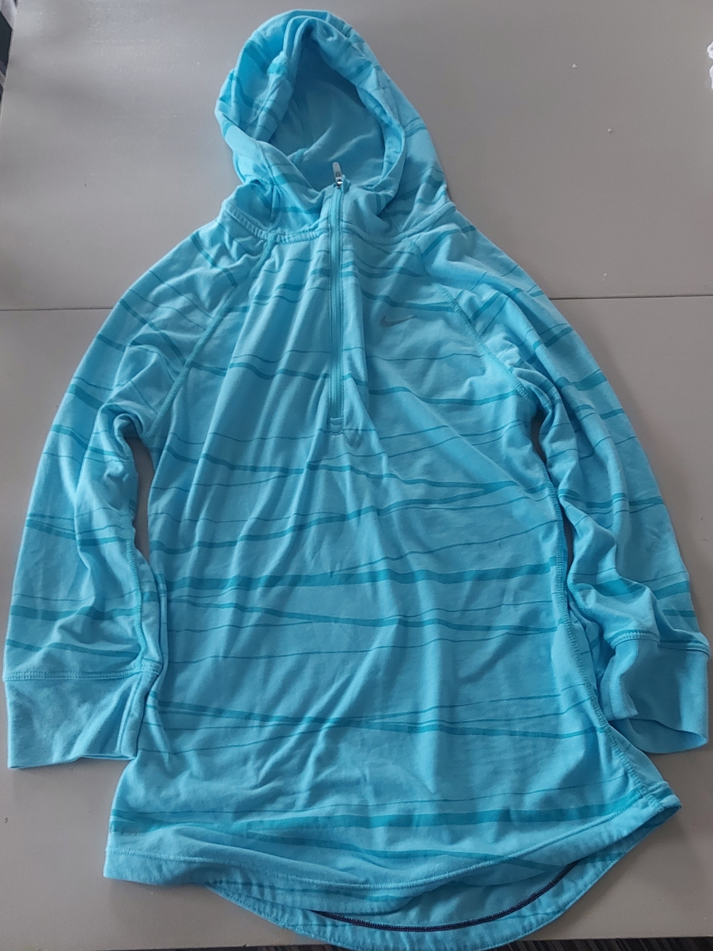 Nike Kids' Light Blue Hooded Swim Cover-Up